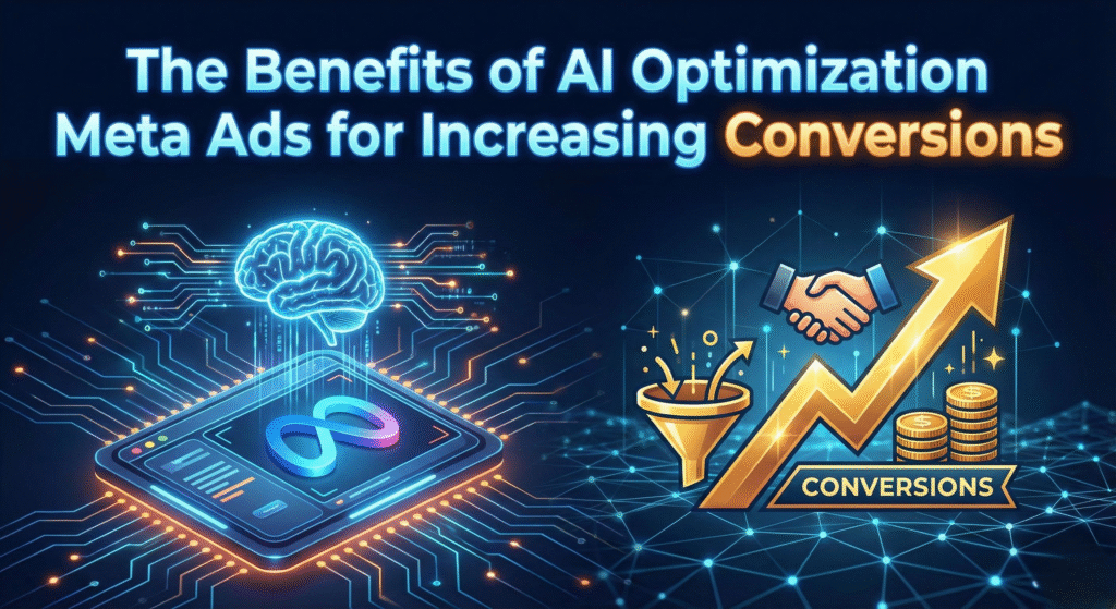 Ilustrasi keuntungan optimasi AI Meta Ads untuk meningkatkan konversi penjualan secara otomatis.